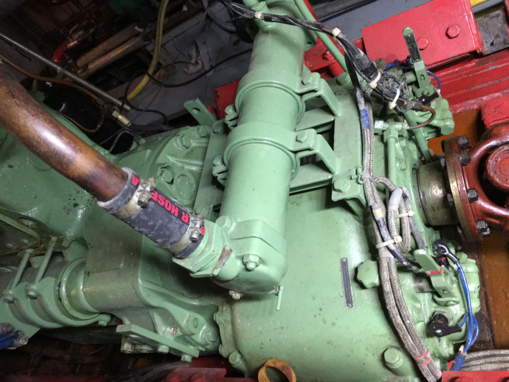 PASSAT I - Maschinenraum, elektrisches Getriebe Sicht von achtern